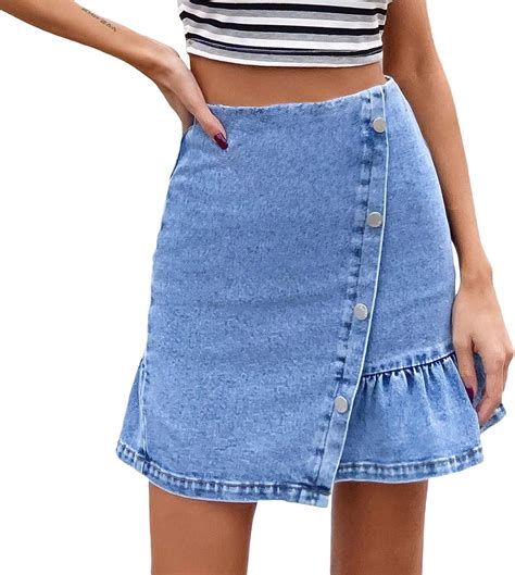 amazon jean skirts|Amazon.com: Jean Skirts for Women Y2k Denim Skirt Stretchy Mini Skirt .